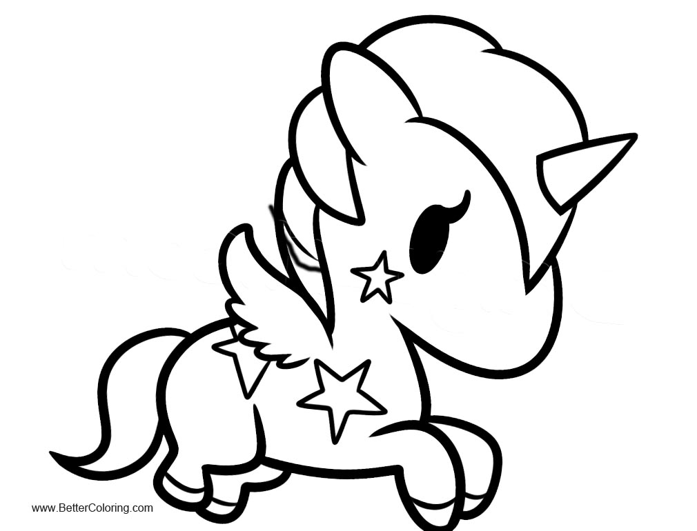 Tokidoki Coloring Pages Unicorn Stellina - Free Printable Coloring Pages