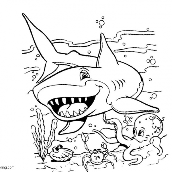 Under The Sea Coloring Pages Easy Drawing - Free Printable Coloring Pages