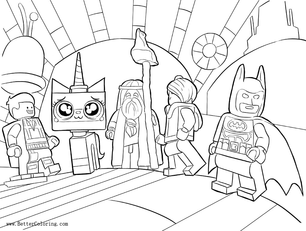 Unikitty Coloring Pages with Lego Friends - Free Printable Coloring Pages