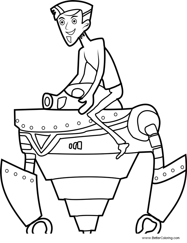 Wild Kratts Coloring Pages Zachbots - Free Printable Coloring Pages