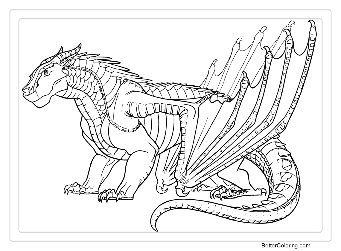521 Cute Wings Of Fire Coloring Pages for Kindergarten