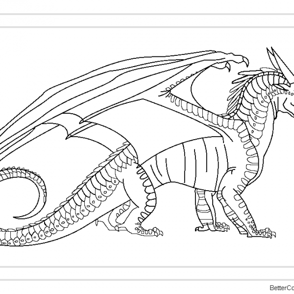 Wings of Fire Coloring Pages Seawing by Glowingscales - Free Printable ...