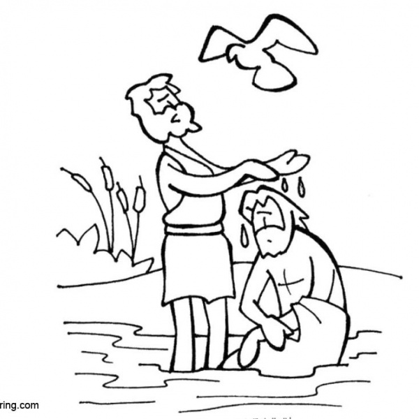 Baptism Coloring Pages Godparent and Child - Free Printable Coloring Pages