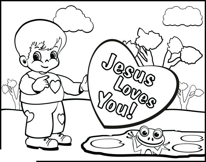 Bible Verse Coloring Pages Jesus Loves You - Free Printable Coloring Pages