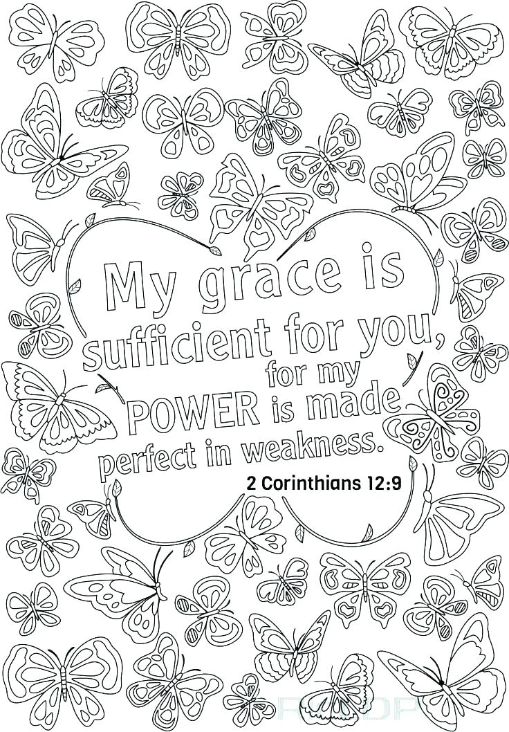 Bible Verse Coloring Pages My Grace Is Sufficient For You Free 