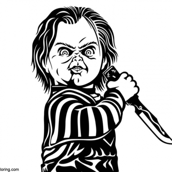 Chucky Coloring Pages Bride of Chucky - Free Printable Coloring Pages