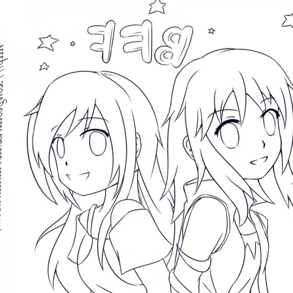 Cute BFF Coloring Pages