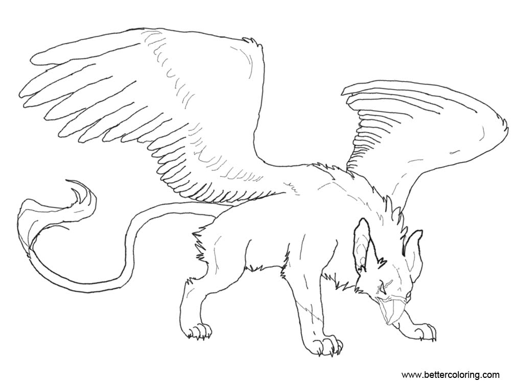 Gryphon Griffin Coloring Pages By Arsyia - Free Printable Coloring Pages