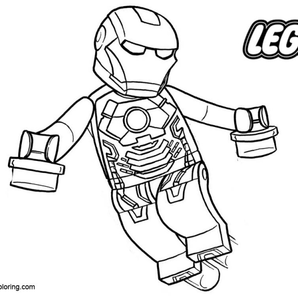 Captain America from LEGO Superhero Coloring Pages - Free Printable ...