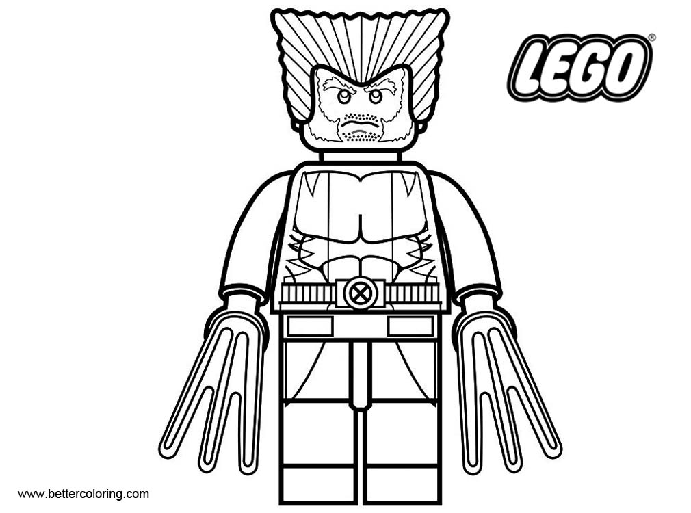 LEGO Superhero Coloring Pages Wolverine Free Printable Coloring Pages