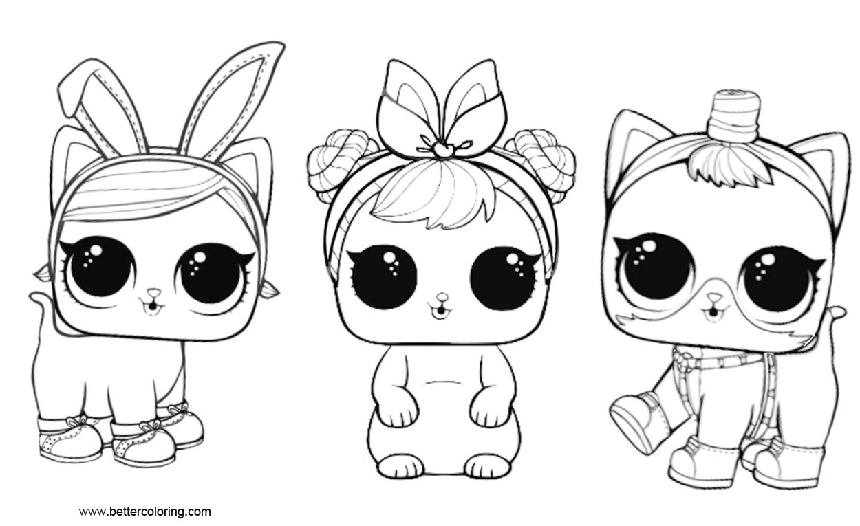 Download LOL Pets Coloring Pages 3 In 1 - Free Printable Coloring Pages