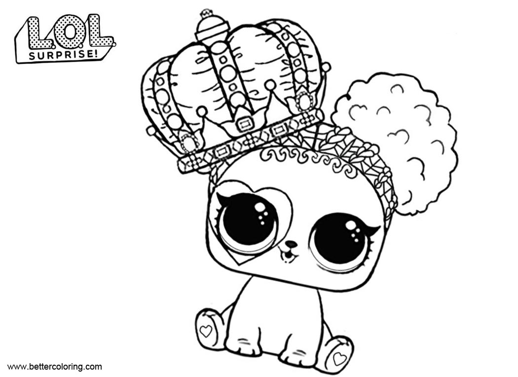 LOL Pets Coloring Pages Heart Barker - Free Printable Coloring Pages