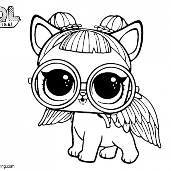 LOL Pets Coloring Pages Dolls with Pet - Free Printable Coloring Pages