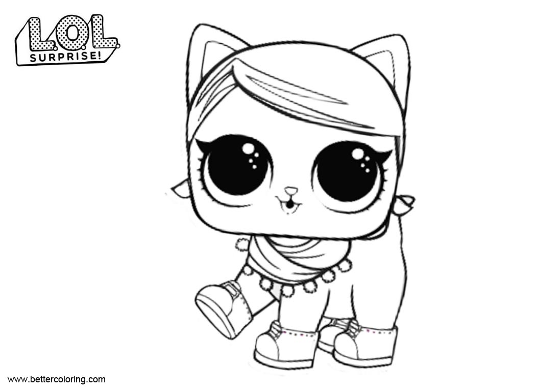 LOL Pets Coloring Pages Suprr Kitty - Free Printable Coloring Pages