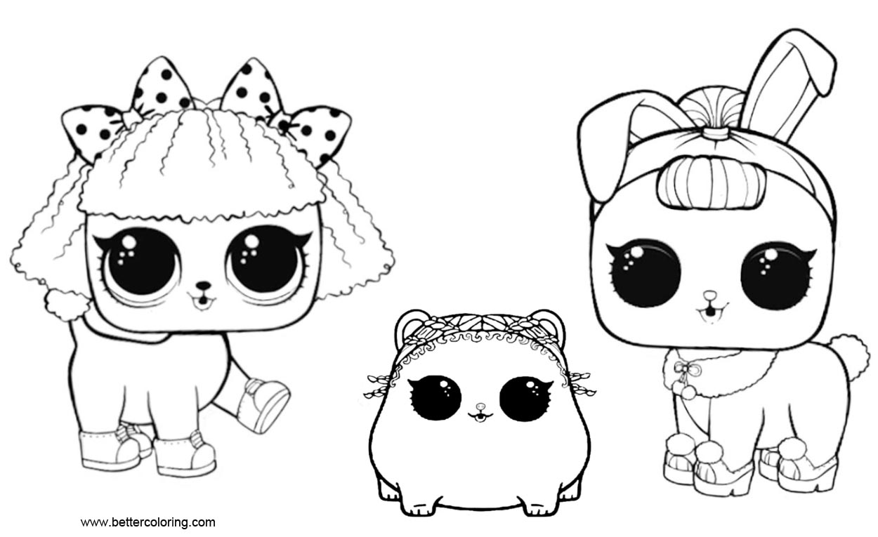 Download LOL Pets Coloring Pages Three Pets - Free Printable ...