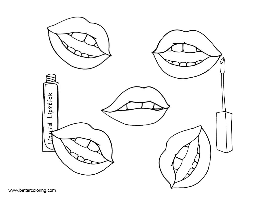 Makeup Coloring Pages Printable Printable Templates