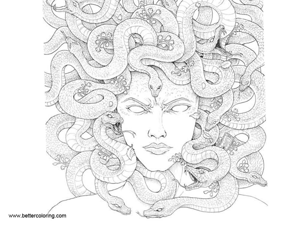 Mythomorphia Coloring Pages Gorgon - Free Printable Coloring Pages