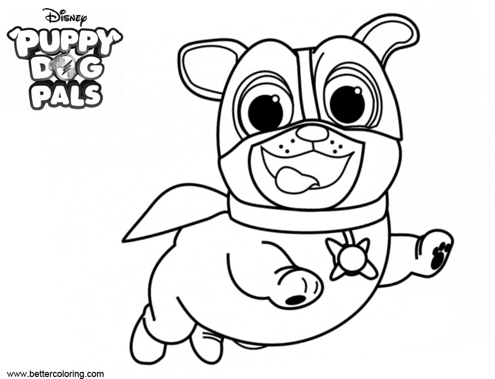 Bingo And Rolly Puppy Dog Pals Coloring Pages Coloring Pages