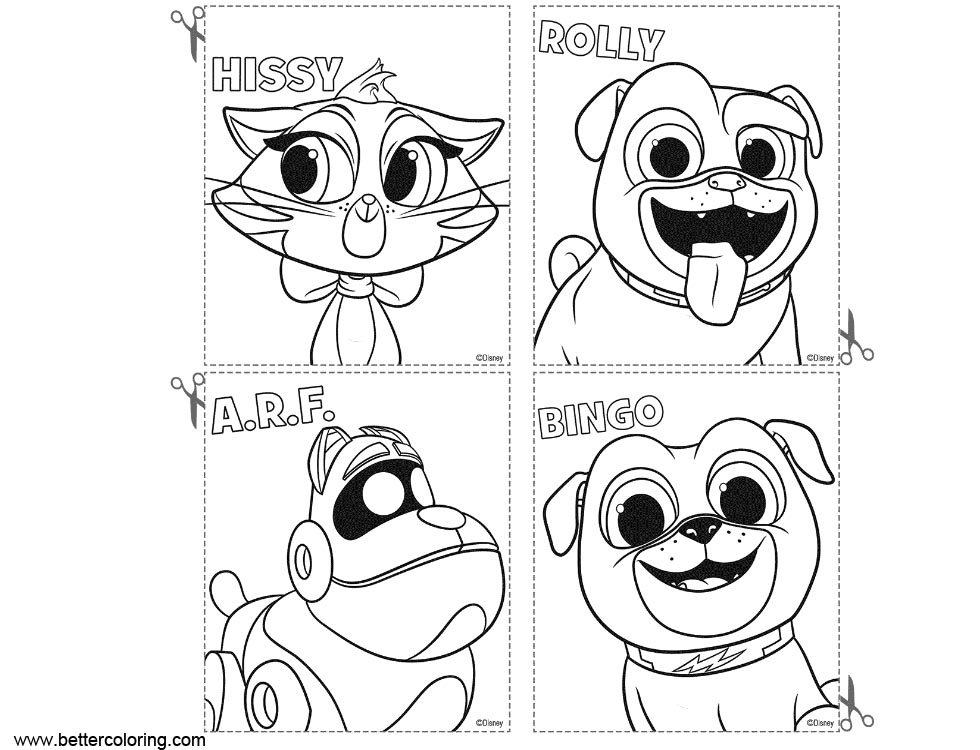 Puppy Dog Pals Coloring Pages Characters Free Printable Coloring Pages