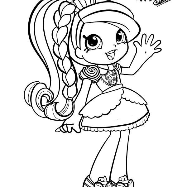 Shoppies Coloring Pages Black and White - Free Printable Coloring Pages