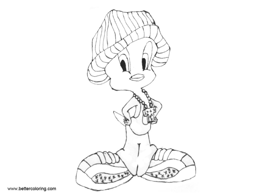 Tweety Bird Coloring Pages Line Art - Free Printable Coloring Pages