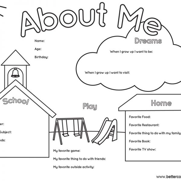 Read All About ME Coloring Pages Worksheets - Free Printable Coloring Pages