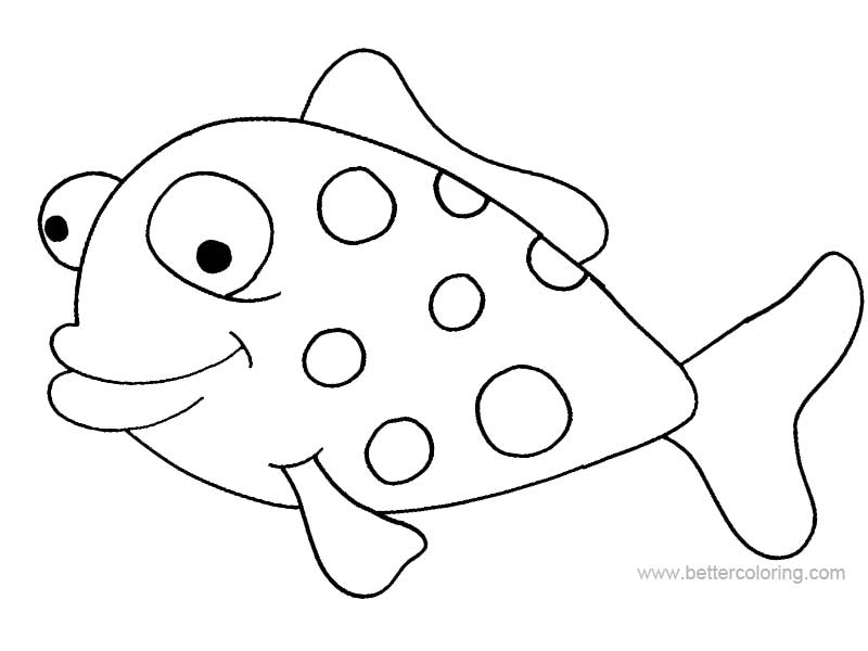 Big Eyes Rainbow Fish Coloring Pages - Free Printable Coloring Pages