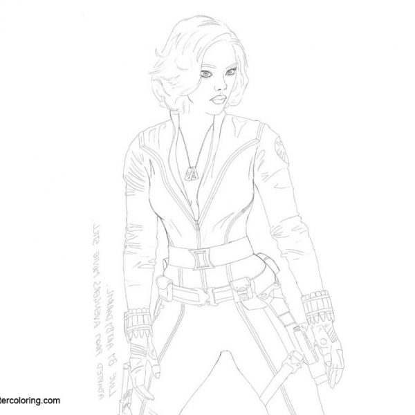Marvel Black Widow Coloring Pages by RogerSnickers - Free Printable ...