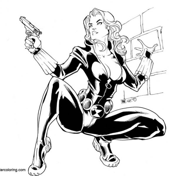 Marvel Avengers Black Widow Coloring Pages - Free Printable Coloring Pages