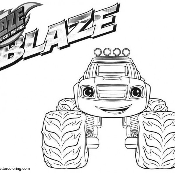 Blaze and the Monster Machines Coloring Pages Blaze Gabby and Aj - Free ...