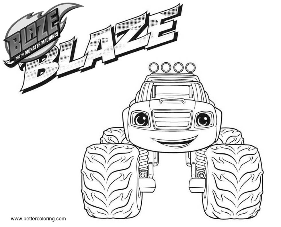Blaze and the Monster Machines Coloring Pages blaze Free Printable