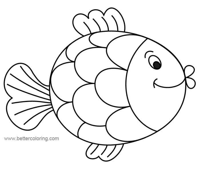Download Cute Cartoon Rainbow Fish Coloring Pages - Free Printable ...