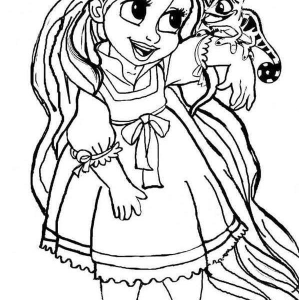 Baby Disney Princess Coloring Pages Easy Drawing - Free Printable ...