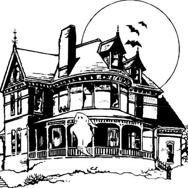 Haunted House Coloring Pages Free Printable Coloring Pages