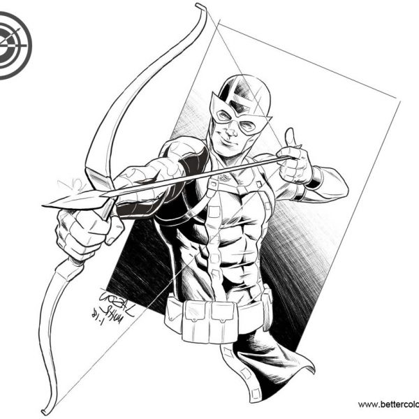 Hawkeye Coloring Pages from Avengers - Free Printable Coloring Pages