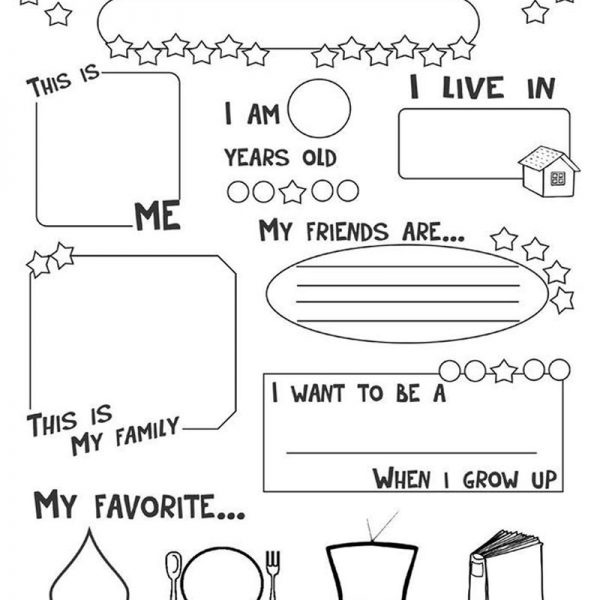 All About Me Coloring Pages Get to Know Me Worksheets - Free Printable ...