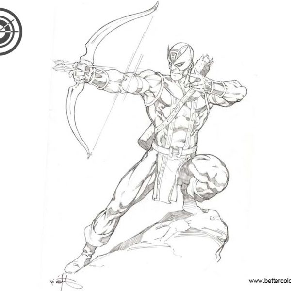 Superhero Hawkeye Coloring Pages - Free Printable Coloring Pages