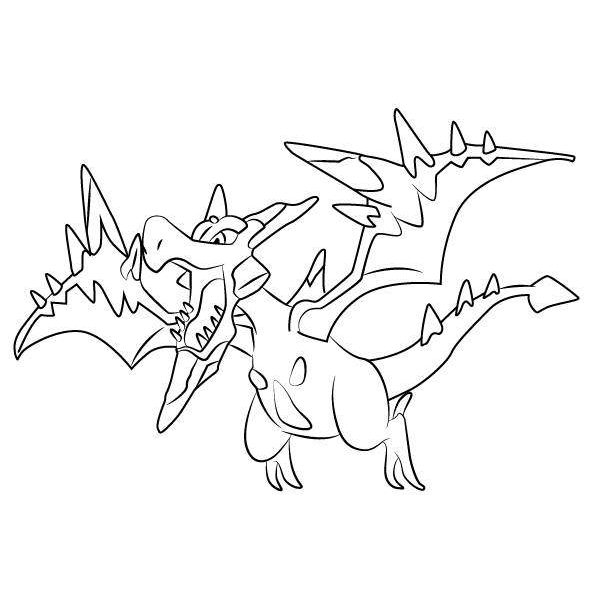 Mega Charizard X Pokemon Coloring Page - Free Printable Coloring Pages