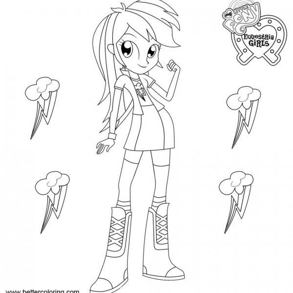 Rainbow Dash from My Little Pony Equestria Girls Coloring Pages - Free ...