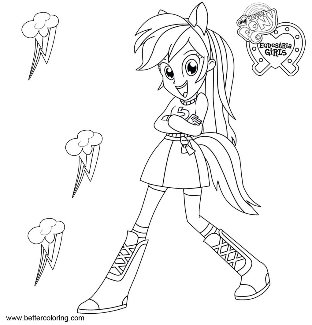 Rainbow Dash from My Little Pony Equestria Girls Coloring Pages - Free ...