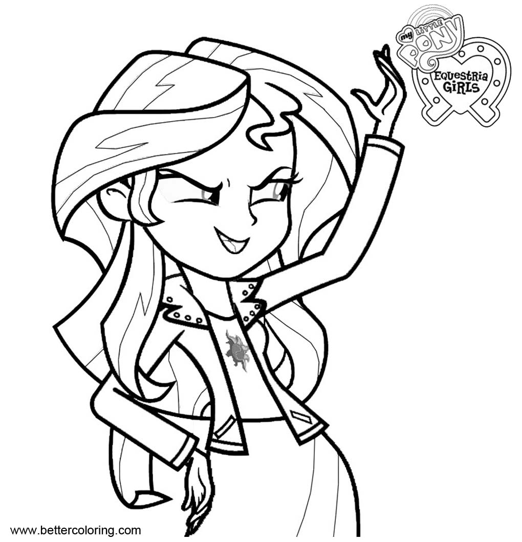 Sunset Shimmer from My Little Pony Equestria Girls Coloring Pages