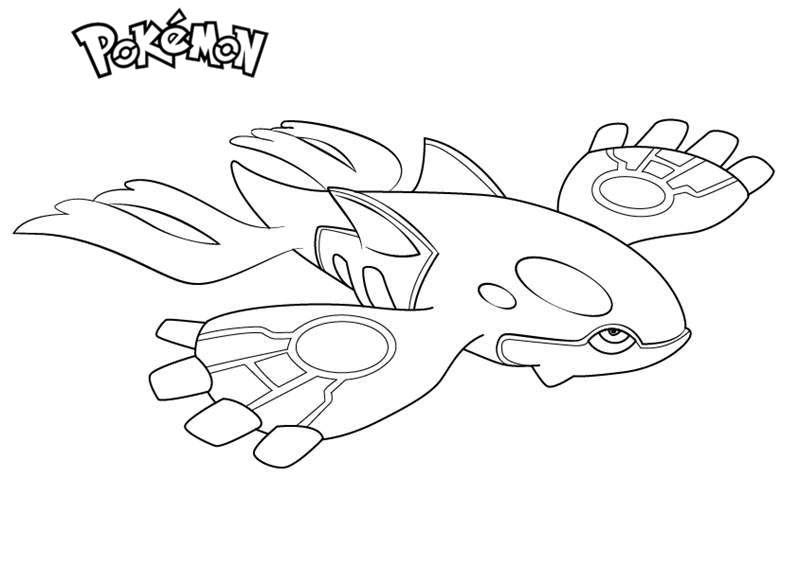 Kyogre from Pokemon Coloring Pages - Free Printable Coloring Pages
