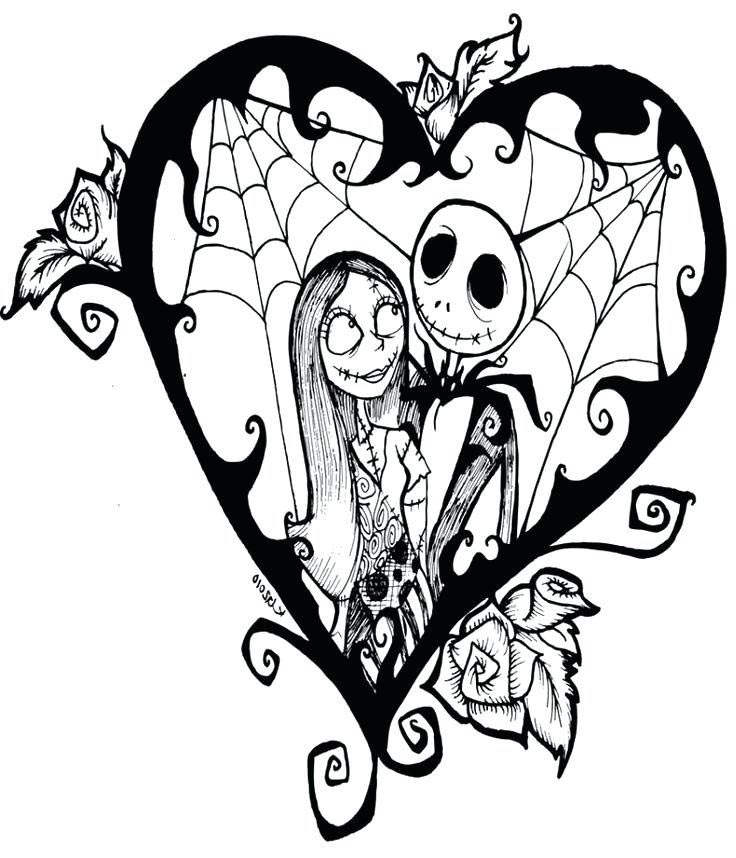 Animal Nightmare Before Christmas Coloring Pages To Print with simple drawing