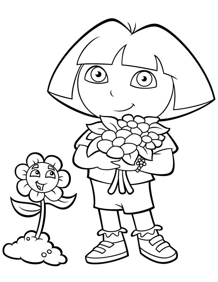Free Dora The Explorer Coloring Pages Fan Art - Free Printable Coloring