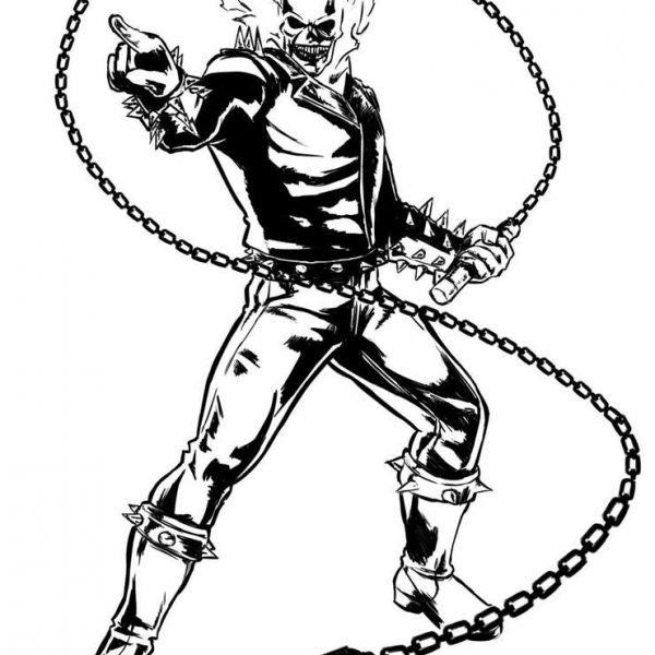 Ghost rider coloring pages and Spiderman - Free Printable Coloring Pages