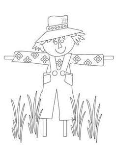 420 Cute Scarecrow Coloring Pages Pictures