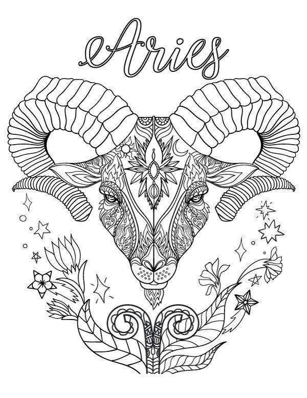 840 Coloring Pages For Adults Zodiac Pictures