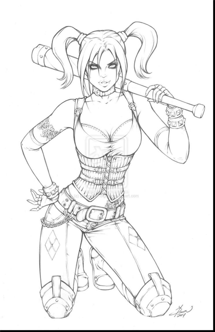 7000 Top Free Printable Coloring Pages Harley Quinn Pictures