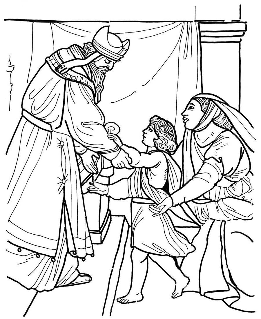 Samuel Bible Story Coloring Page Coloring Pages