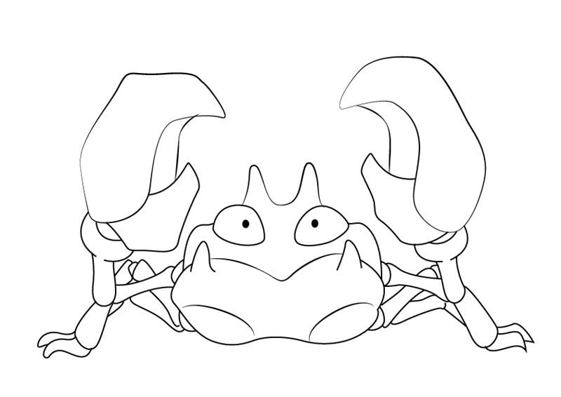 Krabby from Pokemon Coloring Pages - Free Printable Coloring Pages